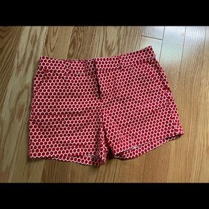 Women’s Shorts; Size 4 with 5” inseam; Red/White